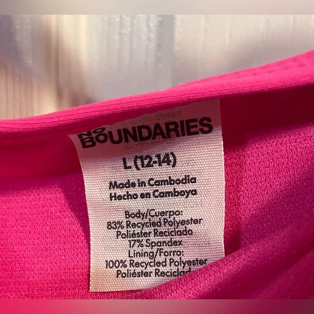 No Boundaries Women’s Electric Pink Side‎ Tie Bikini Bottoms! NWT! Size Large!